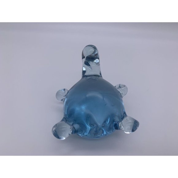 Turtle - Blue Glass Figurine / Paperweight - 3.25" x 2" - 5 Ounces - Picture 3 of 8
